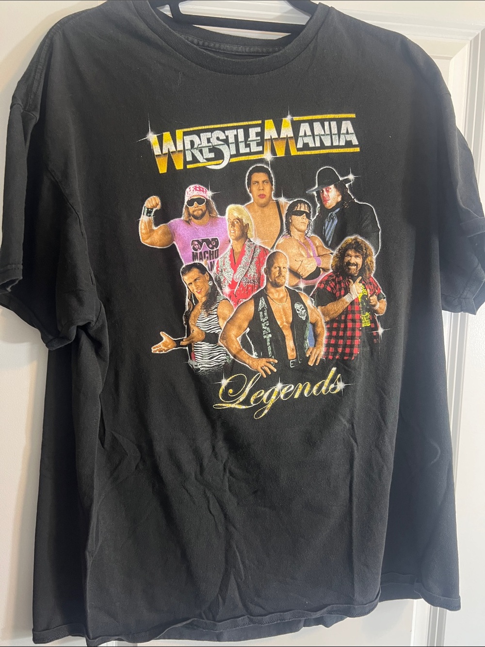 WWE wrestlemania legends Graphic Tee - Black